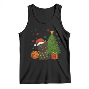 Funny Christmas Black Cat Tank Top Gift For Cat Lover TS12 Black Print Your Wear