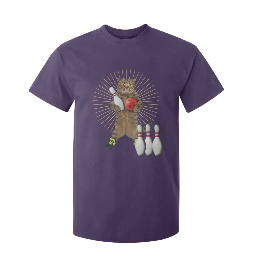 Funny Cat Bowling Meme T Shirt For Kid Gift For Bowlers TS12 Purple Print Your Wear