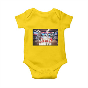 Funny Cats Bowling Battle Baby Onesie Gift For Cat Lovers TS12 Daisy Print Your Wear