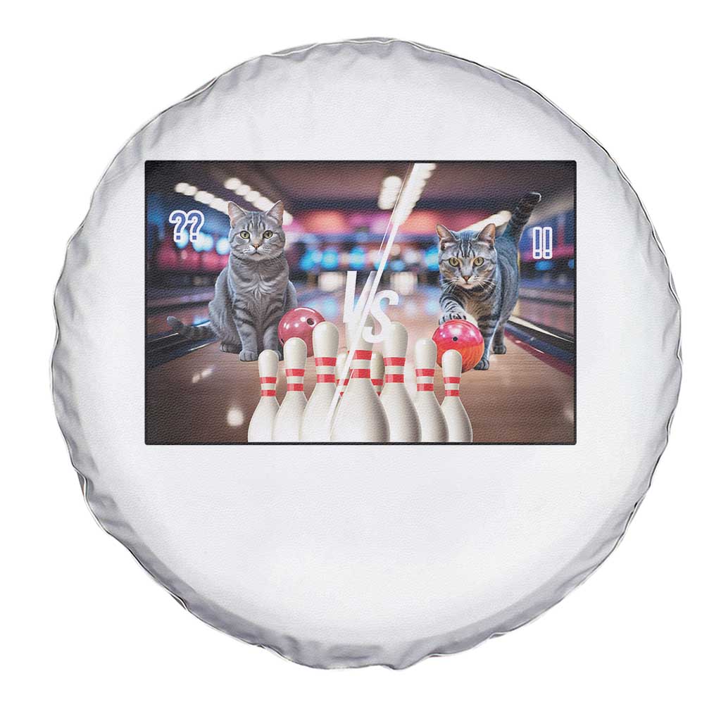 Funny Cats Bowling Battle Spare Tire Cover Gift For Cat Lovers TS12 Print Your Wear