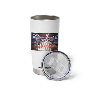 Funny Cats Bowling Battle Tumbler Cup Gift For Cat Lovers TS12 Print Your Wear