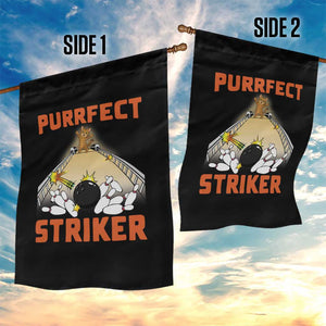 Funny Cat Bowling Gift Garden Flag Purrfect Striker TS12 Print Your Wear