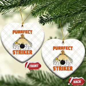 Funny Cat Bowling Gift Ceramic Ornament Purrfect Striker TS12 Print Your Wear