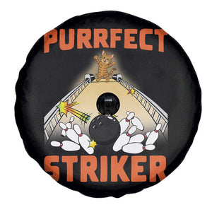Funny Cat Bowling Gift Spare Tire Cover Purrfect Striker TS12 Print Your Wear
