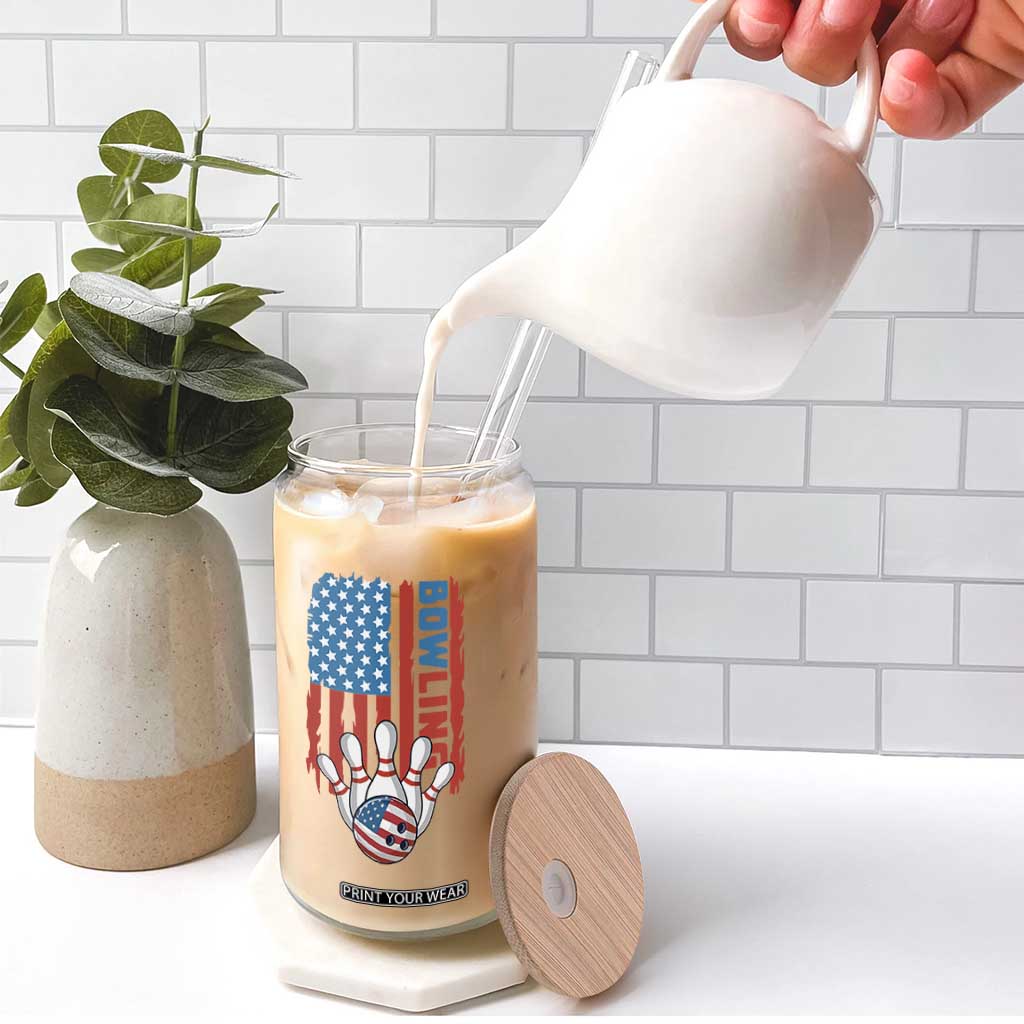 American Flag Patriotic Bowling Glass Can Bowler Gift TS12 Print Your Wear