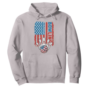 American Flag Patriotic Bowling Hoodie Bowler Gift TS12 Ice Gray Print Your Wear