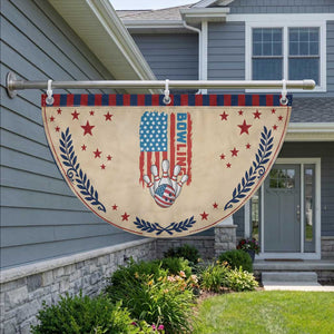 American Flag Bowling Patriotic Fan Flag Bowler Gift TS12 2pcs pack Laurel Tan Print Your Wear