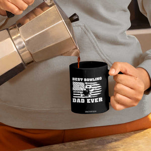 Best Bowling Dad Ever Coffee Mug American Flag Patriotic Bowler Gift TS12 Print Your Wear
