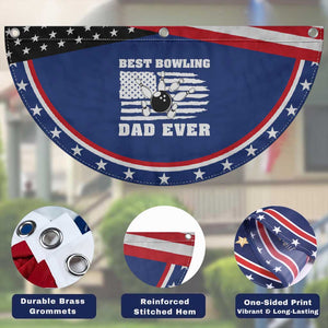 Best Bowling Dad Ever Patriotic Fan Flag American Flag Bowler Gift TS12 Print Your Wear