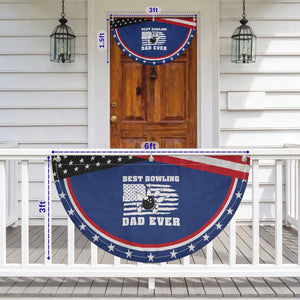 Best Bowling Dad Ever Patriotic Fan Flag American Flag Bowler Gift TS12 Print Your Wear