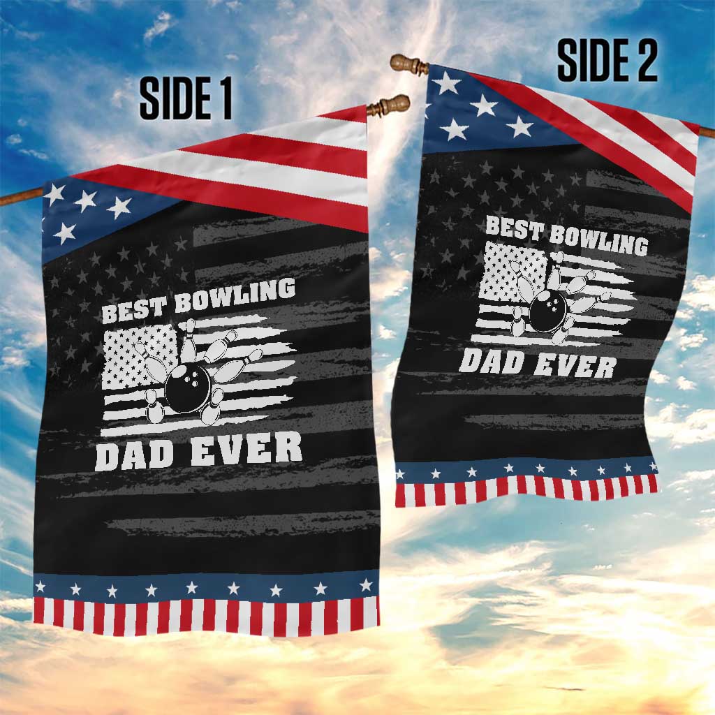 Best Bowling Dad Ever Garden Flag American Flag Patriotic Bowler Gift TS12 Print Your Wear