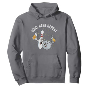 Funny Bowling Beer Lover Gift Hoodie Bowl Beer Repeat TS12 Charcoal Print Your Wear