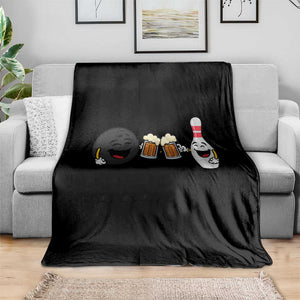 Funny Bowling And Beer Lover Gift Throw Blanket TS12 Print Your Wear