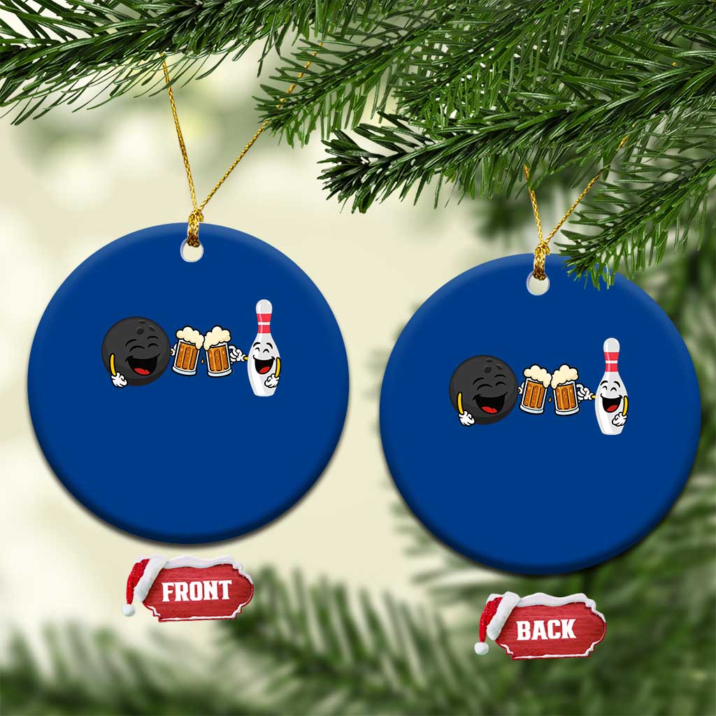 Funny Bowling And Beer Lover Gift Ceramic Ornament TS12 1pc Blue Print Your Wear