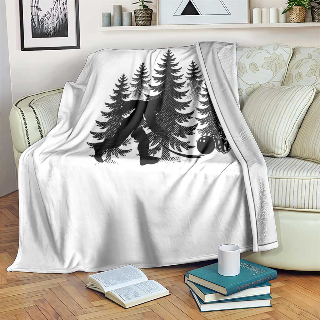 Funny Bigfoot Bowler Throw Blanket Bowling Strike Sports Lover Gift TS12 Print Your Wear