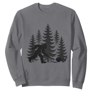 Funny Bigfoot Bowler Sweatshirt Bowling Strike Sports Lover Gift TS12 Charcoal Print Your Wear