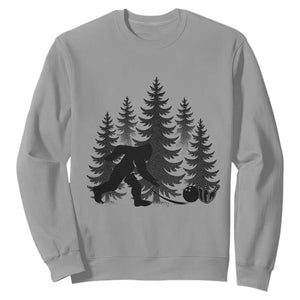 Funny Bigfoot Bowler Sweatshirt Bowling Strike Sports Lover Gift TS12 Sport Gray Print Your Wear