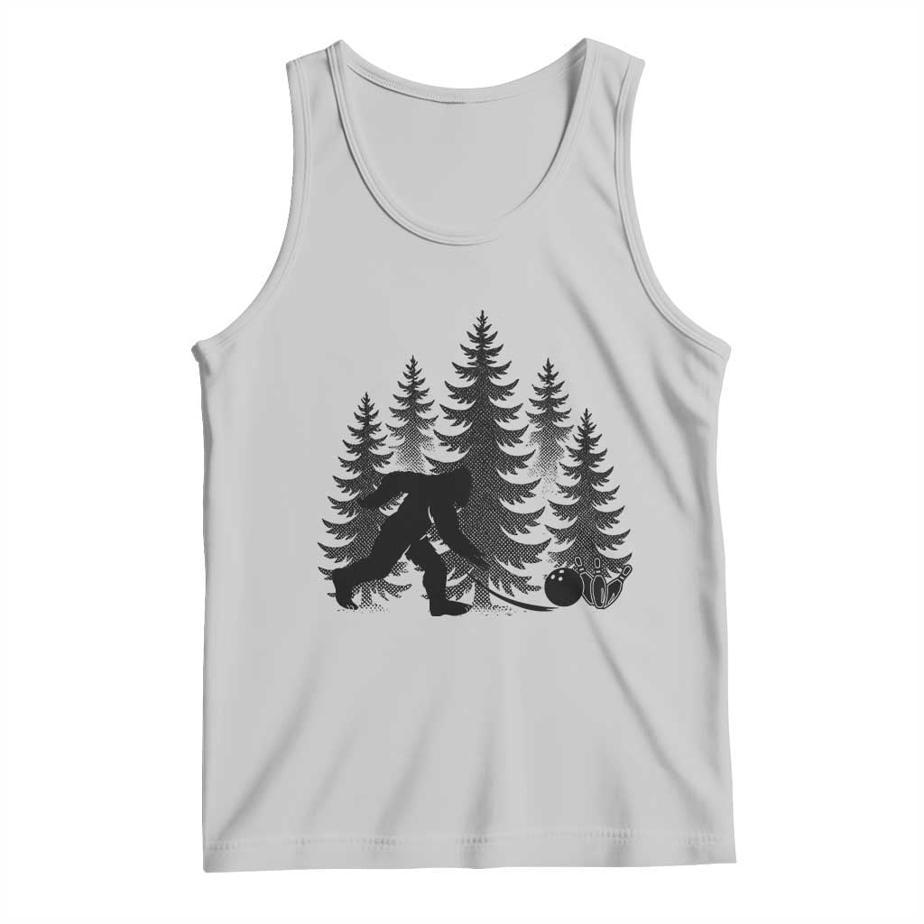 Funny Bigfoot Bowler Tank Top Bowling Strike Sports Lover Gift TS12 Ash Print Your Wear