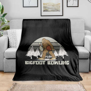 Funny Bigfoot Bowling Throw Blanket Gift For Bowler TS12 Print Your Wear