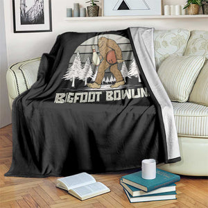 Funny Bigfoot Bowling Throw Blanket Gift For Bowler TS12 Print Your Wear