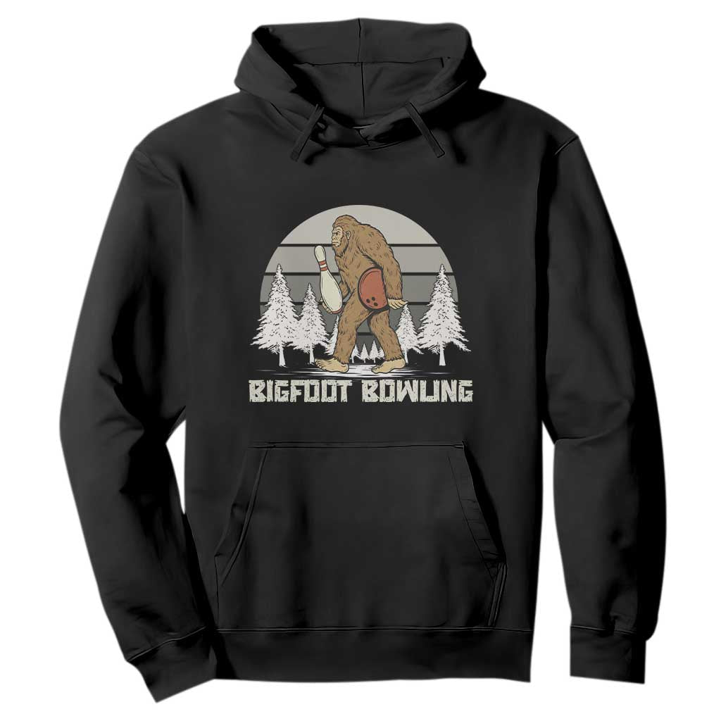 Funny Bigfoot Bowling Hoodie Gift For Bowler TS12 Black Print Your Wear