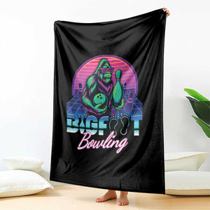 Funny Bigfoot Bowling Vaporwave Gift Throw Blanket TS12 Print Your Wear