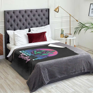 Funny Bigfoot Bowling Vaporwave Gift Throw Blanket TS12 Print Your Wear