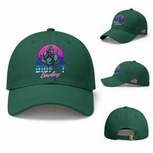 Funny Bigfoot Bowling Vaporwave Gift Baseball Cap TS12 Baseball Cap Universal Fit Irish Green Print Your Wear