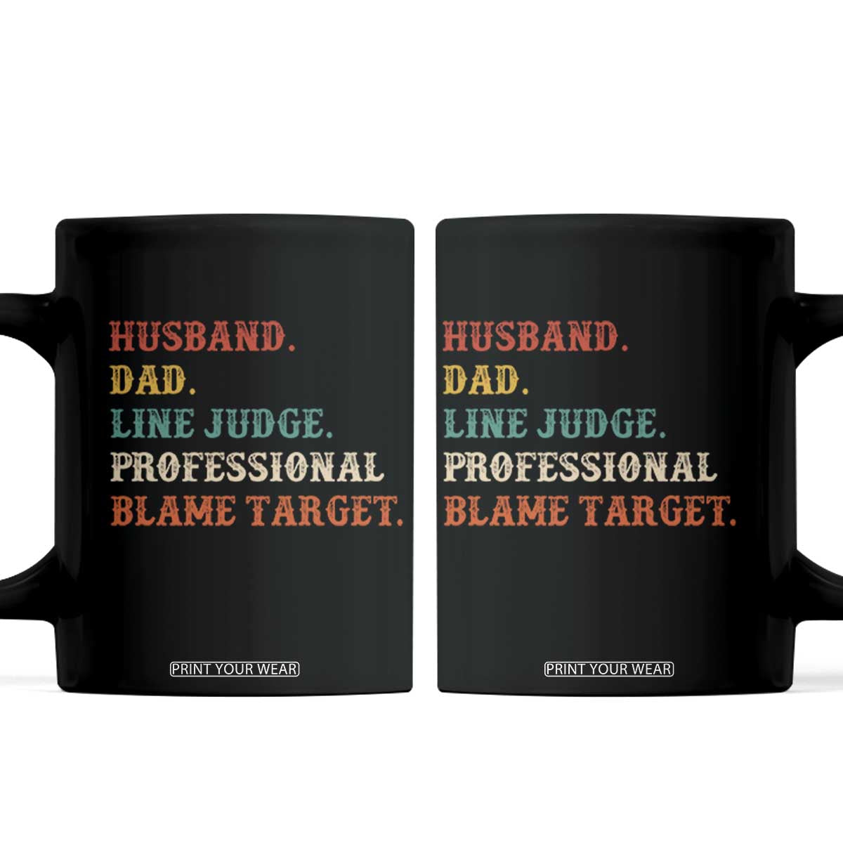 Funny Sports Referee Coffee Mug Husband Dad Line Judge Professional Blame Target