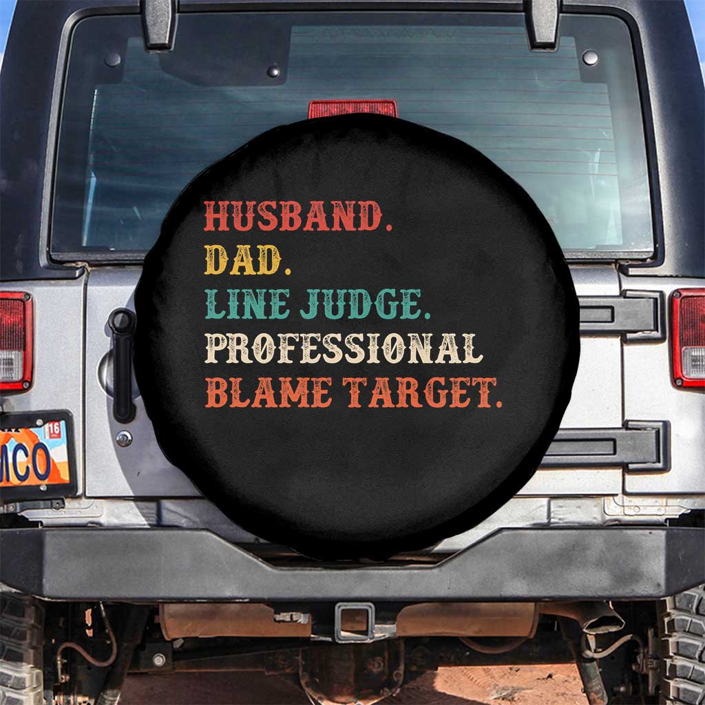 Funny Sports Referee Spare Tire Cover Husband Dad Line Judge Professional Blame Target