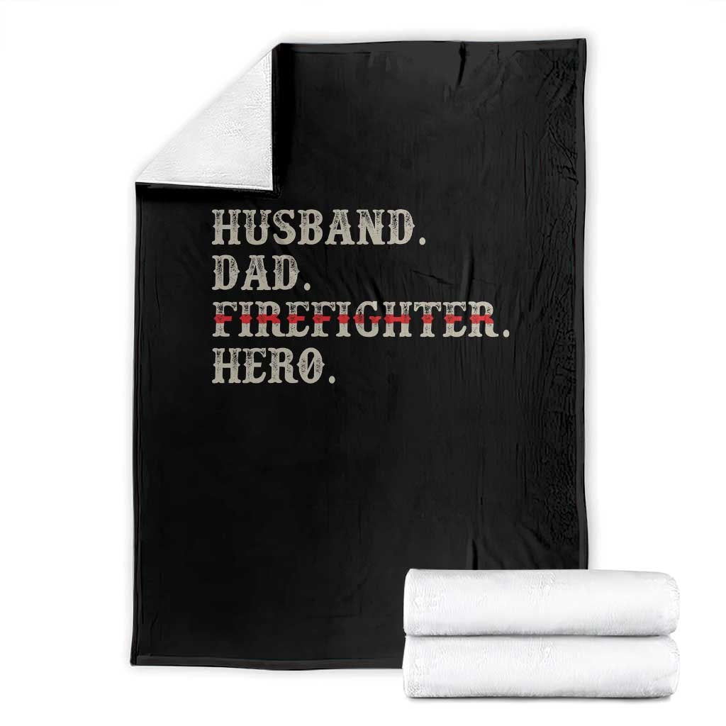 First Responder Pride Throw Blanket Husband Dad Firefighter Hero