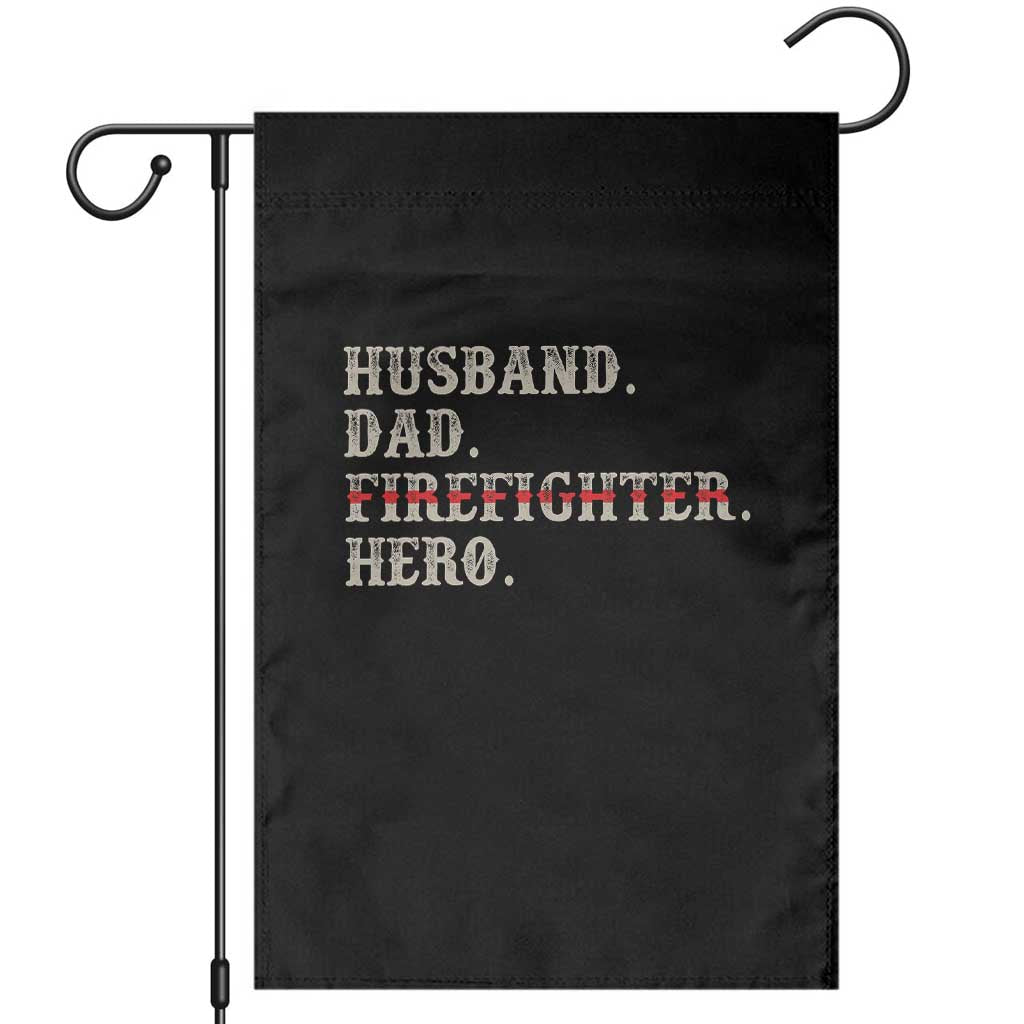 First Responder Pride Garden Flag Husband Dad Firefighter Hero