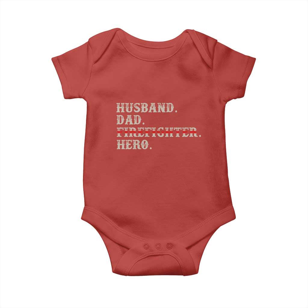 First Responder Pride Baby Onesie Husband Dad Firefighter Hero