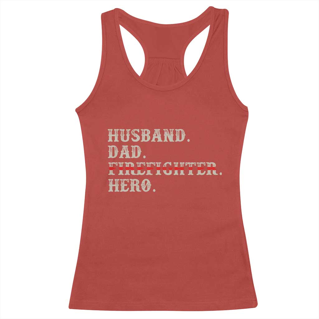 First Responder Pride Racerback Tank Top Husband Dad Firefighter Hero