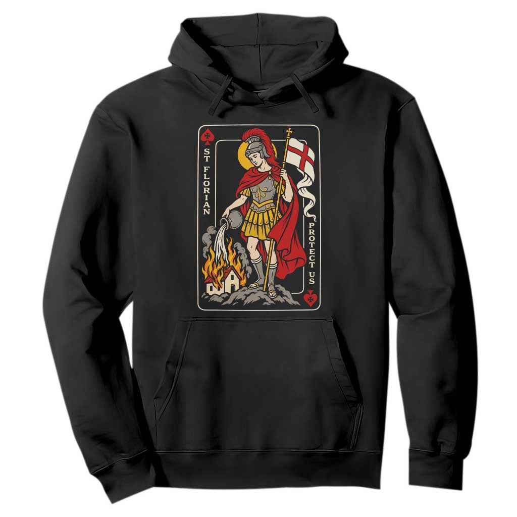 Vintage Saint Florian Firefighter Patron Hoodie Protect Us Playing Card