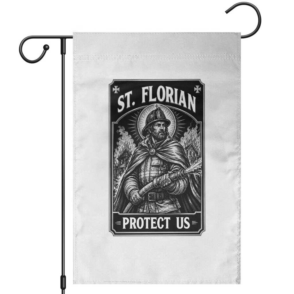 Vintage St Florian Firefighter Patron Garden Flag Protect Us Catholic Faith Gift