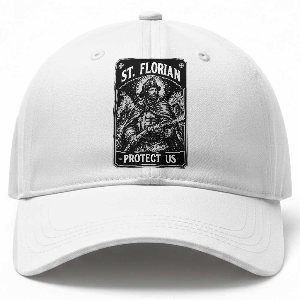 Vintage St Florian Firefighter Patron Baseball Cap Protect Us Catholic Faith Gift