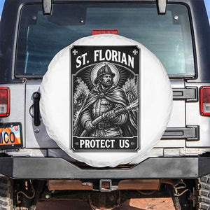 Vintage St Florian Firefighter Patron Spare Tire Cover Protect Us Catholic Faith Gift