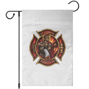 St Florian Protect Us Firefighter Garden Flag Patron Saint Catholic Faith Gift