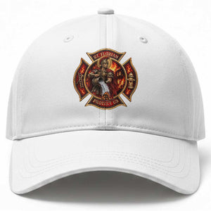 St Florian Protect Us Firefighter Baseball Cap Patron Saint Catholic Faith Gift