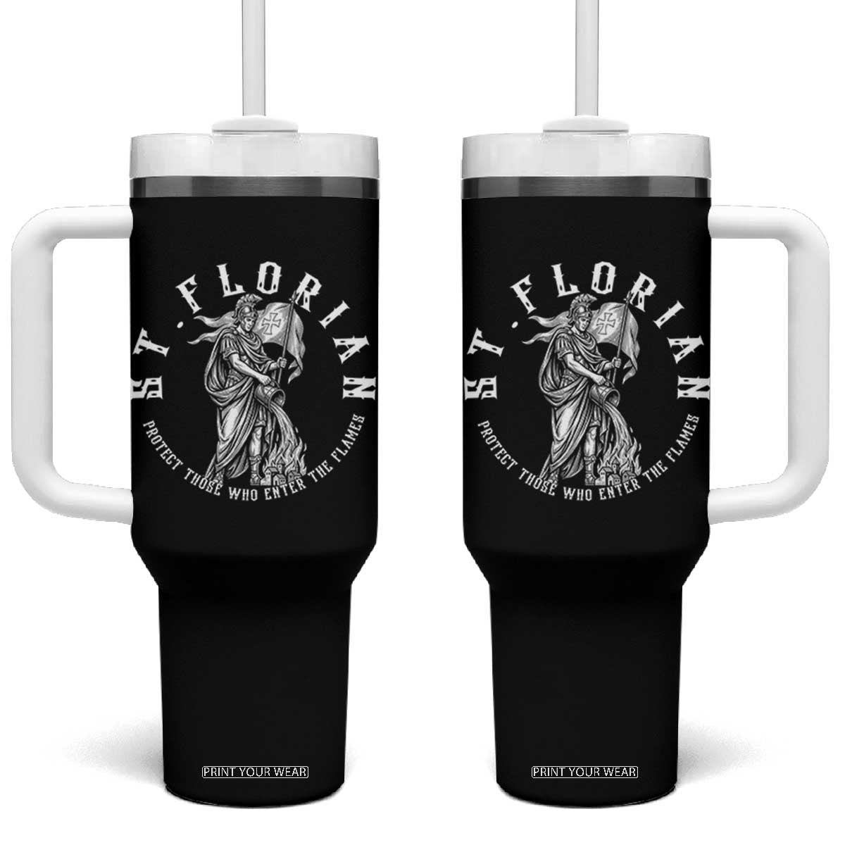 St Florian Firefighter Patron Saint Tumbler With Handle Protect Those Who Enter The Flames