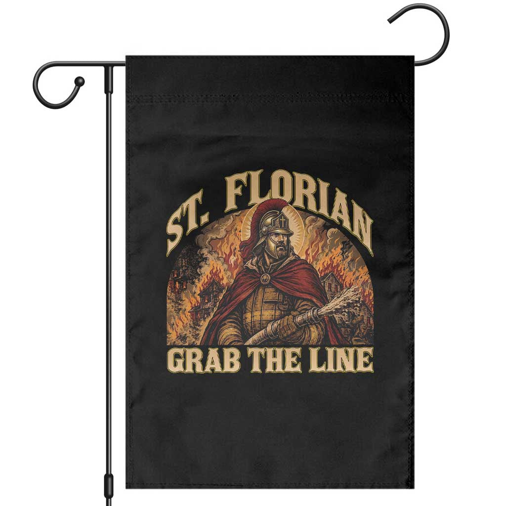 St Florian Firefighter Faith Garden Flag Grab The Line Brave Fire Service