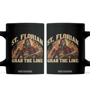 St Florian Firefighter Faith Coffee Mug Grab The Line Brave Fire Service