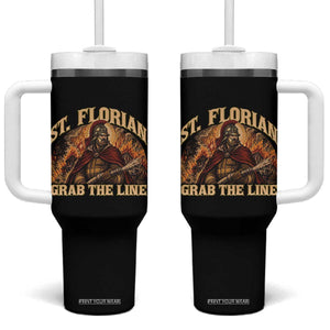 St Florian Firefighter Faith Tumbler With Handle Grab The Line Brave Fire Service