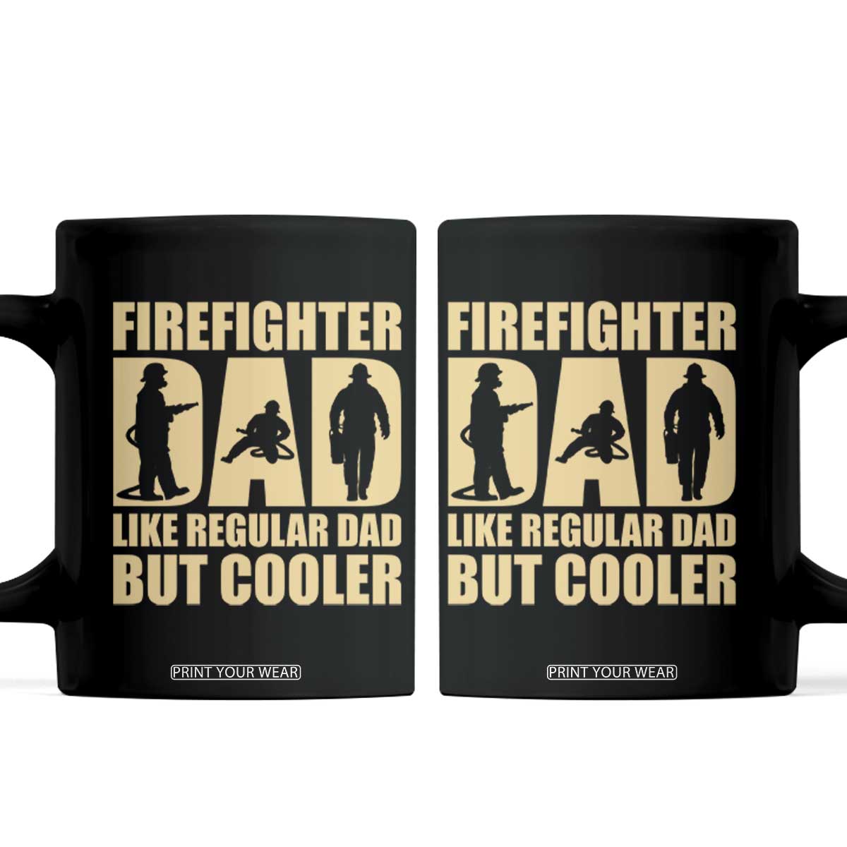 Firefighter Dad Coffee Mug Like Regular Dad But Cooler Father Gift