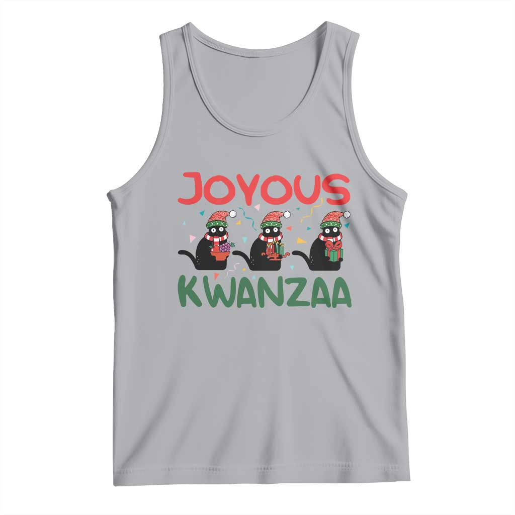 Joyous Kwanzaa Tank Top Funny Cats With Kinara And Presents Cultural Pride Gift TS12 Athletic Heather Print Your Wear