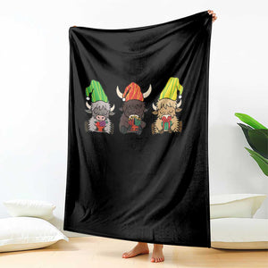 Funny Highland Cow With Kinara And Presents Cultural Pride Gift Throw Blanket TS12 Print Your Wear