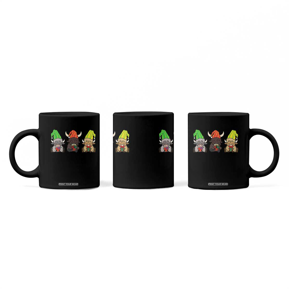 Funny Highland Cow With Kinara And Presents Cultural Pride Gift Coffee Mug TS12 Print Your Wear