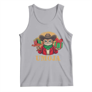 Funny Umoja Holiday Gift Tank Top CowCat Kwanzaa Kinara Candle And Presents TS12 Athletic Heather Print Your Wear