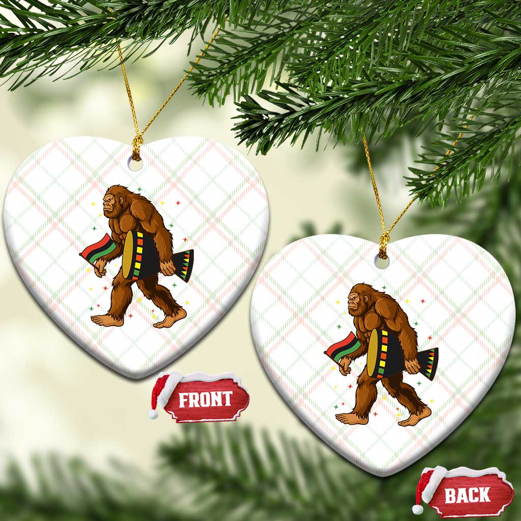 Funny Kwanzaa Bigfoot Lover Ceramic Ornament African American Holiday Gift TS12 Print Your Wear